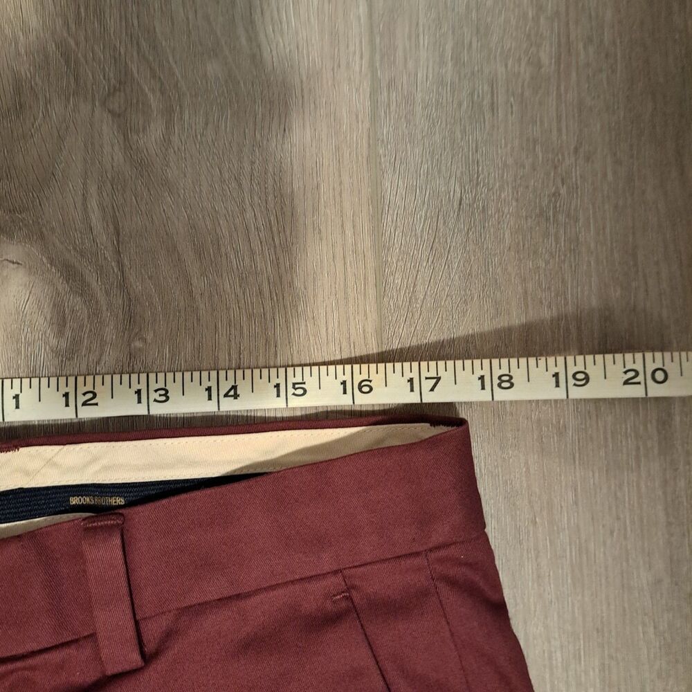 Brooks Brothers Men’s Cotton Clark Chino Pants Maroon 36x32 (Measures 35x32) - Picture 7 of 11